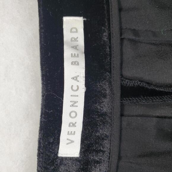 🪲 RARE Veronica Beard Ramsey Wide-leg High-waist Velvet Tux Pants, Black - Picture 13 of 15